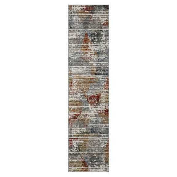 Mohawk Home Campeiro Low Pile Latex Backed Stain and Fade Resistant Abstract Multi Indoor Area Rug, 1' 11" X 8'