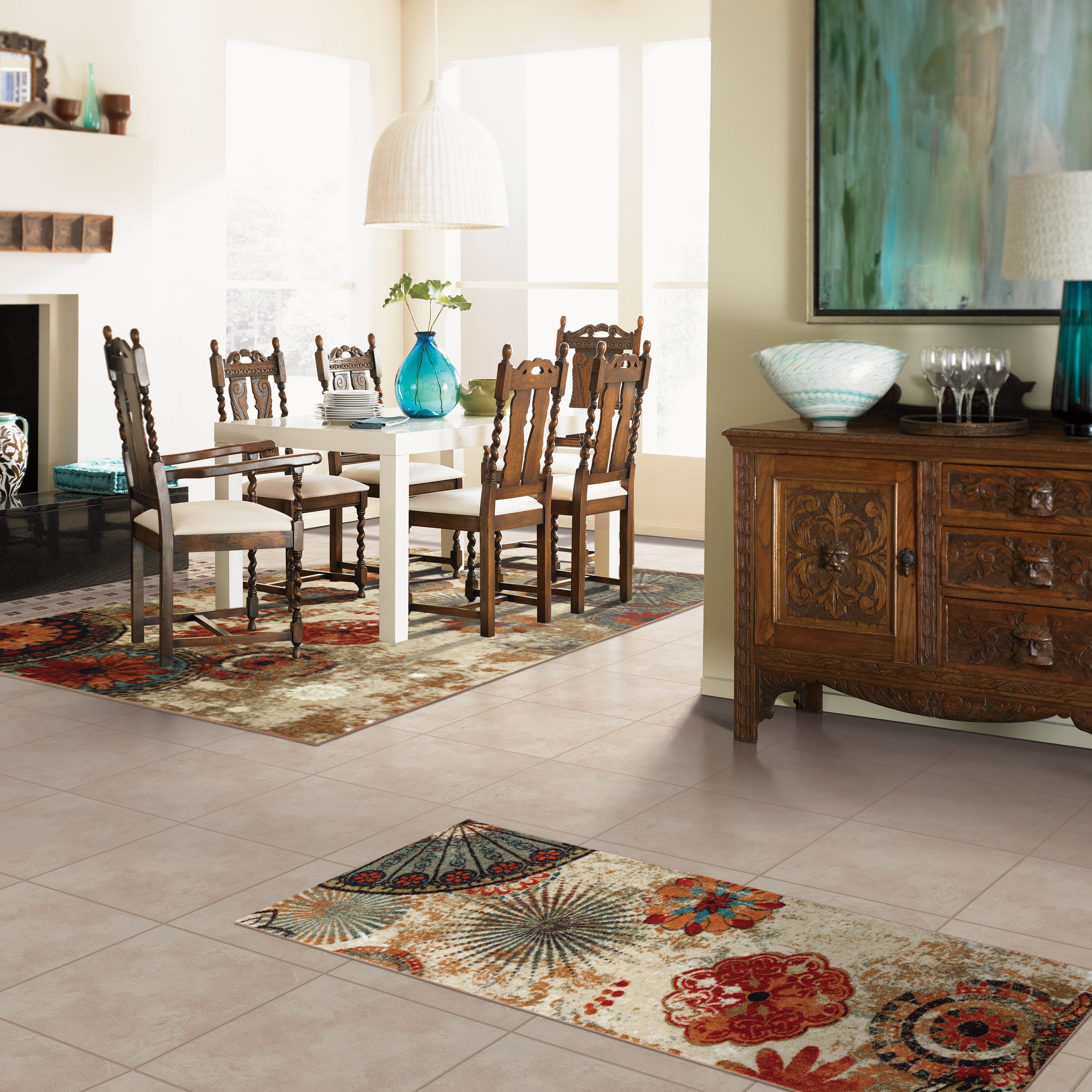 Mohawk Home Caravan Medallion Area Rug and Runner Set