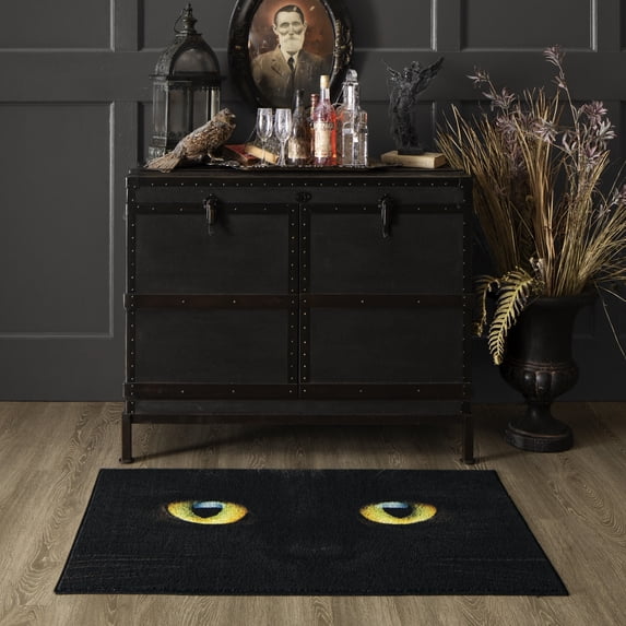 Mohawk Home Cat Face Black Halloween Accent Rug, 2' 6" x 4' 2"