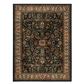 Mohawk Home Celine Low pile Durable Latex Backed Stain/Fade Resistant Recycled Polyester Area Rug, Midnight, 8' x 10'