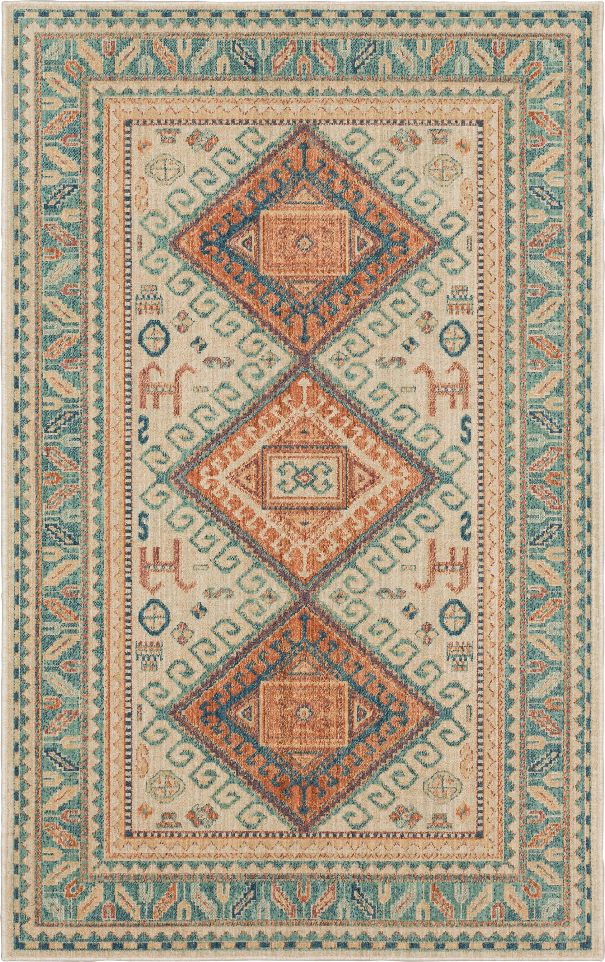 Mohawk Home Choteau Woven Polyester Indooor Area Rug, Tan, 5' x 8'