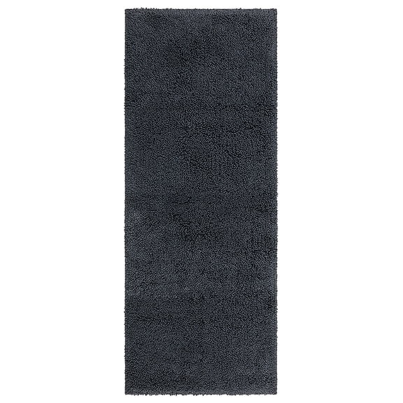 Mohawk Home Classic Cotton Plush Stain/Fade Resistant Non-Slip Washable Bath Mat, Charcoal, 2' X 5'