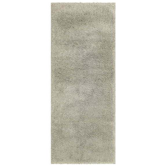Mohawk Home Classic Cotton Plush Stain/Fade Resistant Non-Slip Washable Bath Mat, Silver, 2' X 5'