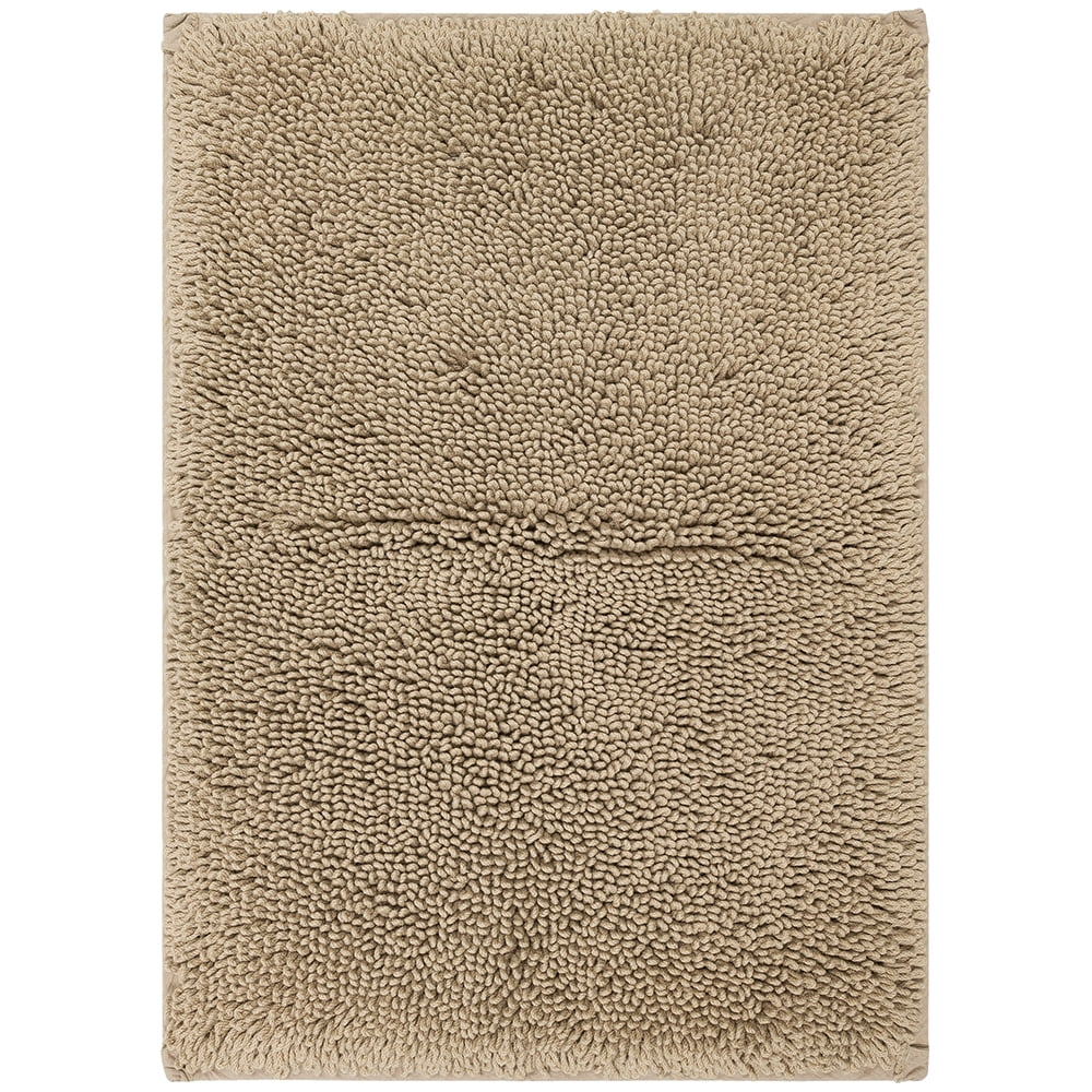 Mohawk Home Classic Cotton Plush Stain/Fade Resistant Non-Slip Washable Bath Mat, Taupe, 1' 5" X 2'