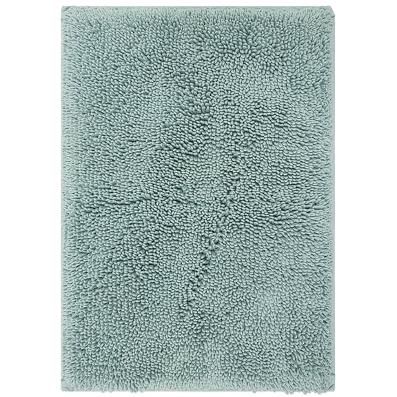 Mohawk Home Classic Cotton Plush Stain/Fade Resistant Non-Slip Washable Bath Mat, Glacier, 1' 9" X 2' 10"