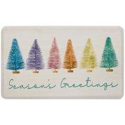 Mohawk Home Colorful Xmas Trees Dri-Pro Deluxe Cushion Mat, Multi, 1' 8" x 3' 6"