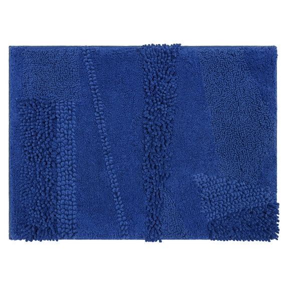 Mohawk Home Composition Cotton Bath Mat, Fiesta Cobalt, 1' 5" x 2'