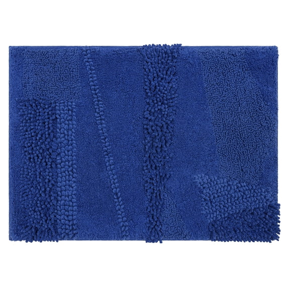 Mohawk Home Composition Cotton Bath Mat, Fiesta Cobalt, 1' 9" x 2' 10"