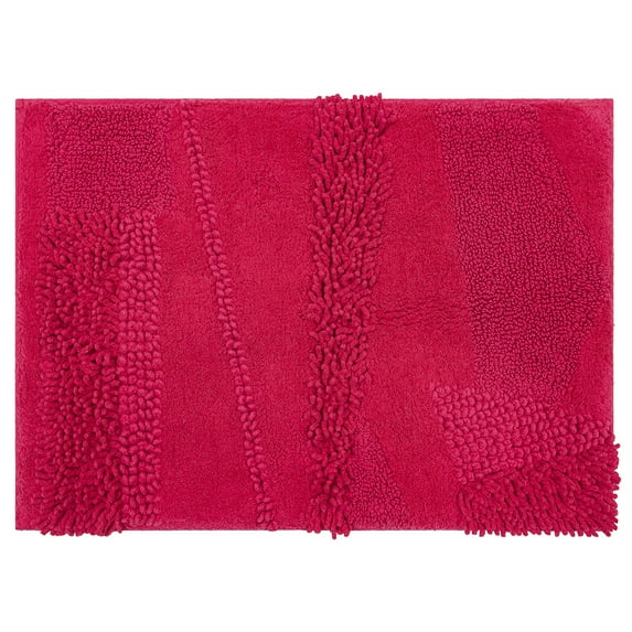 Mohawk Home Composition Cotton Bath Mat, Fiesta Fuschia, 1' 9" x 2' 10"