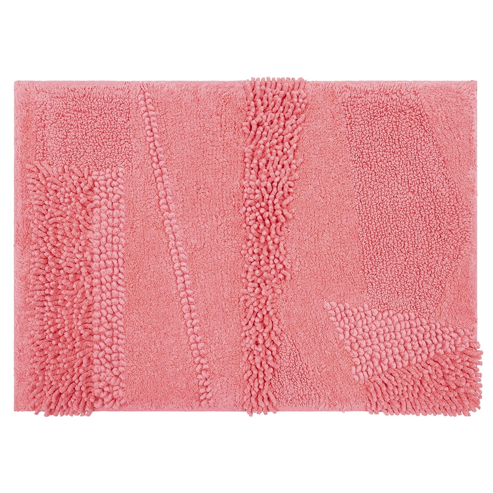 Mohawk Home Composition Cotton Bath Mat, Fiesta Hot Pink, 1' 5" x 2'