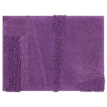 Mohawk Home Composition Cotton Bath Mat, Fiesta Violet, 1' 5" x 2'