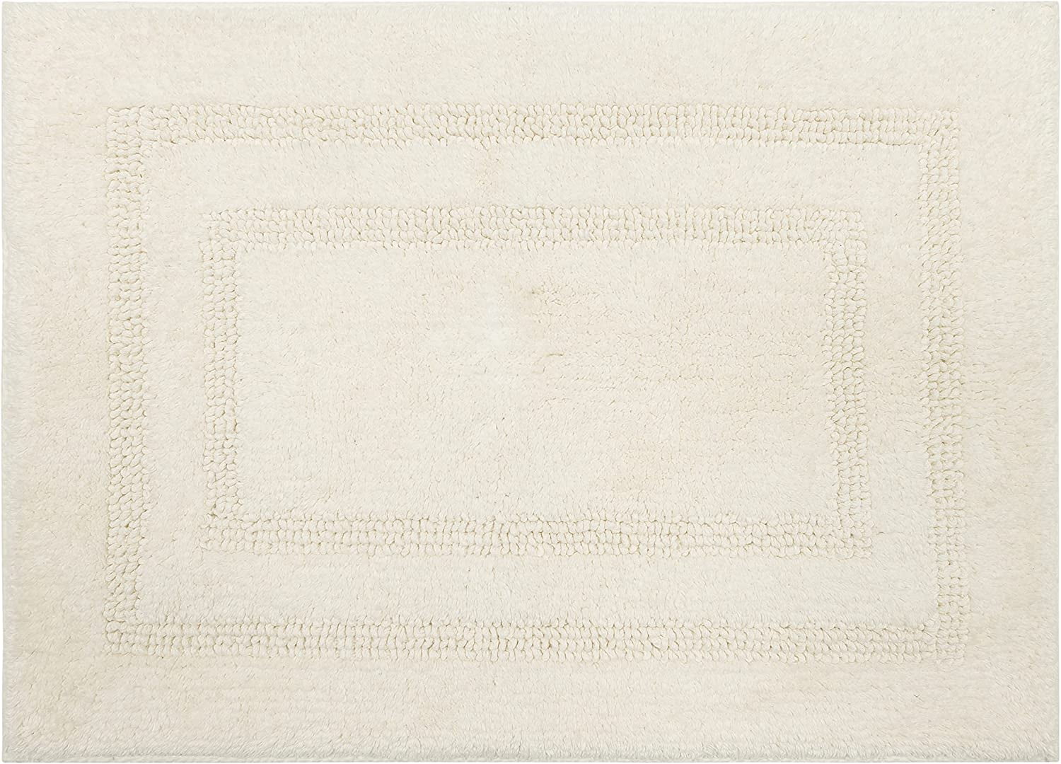 Reversible Natural Cotton Bath Mat 1' 9" x 2' 10"
