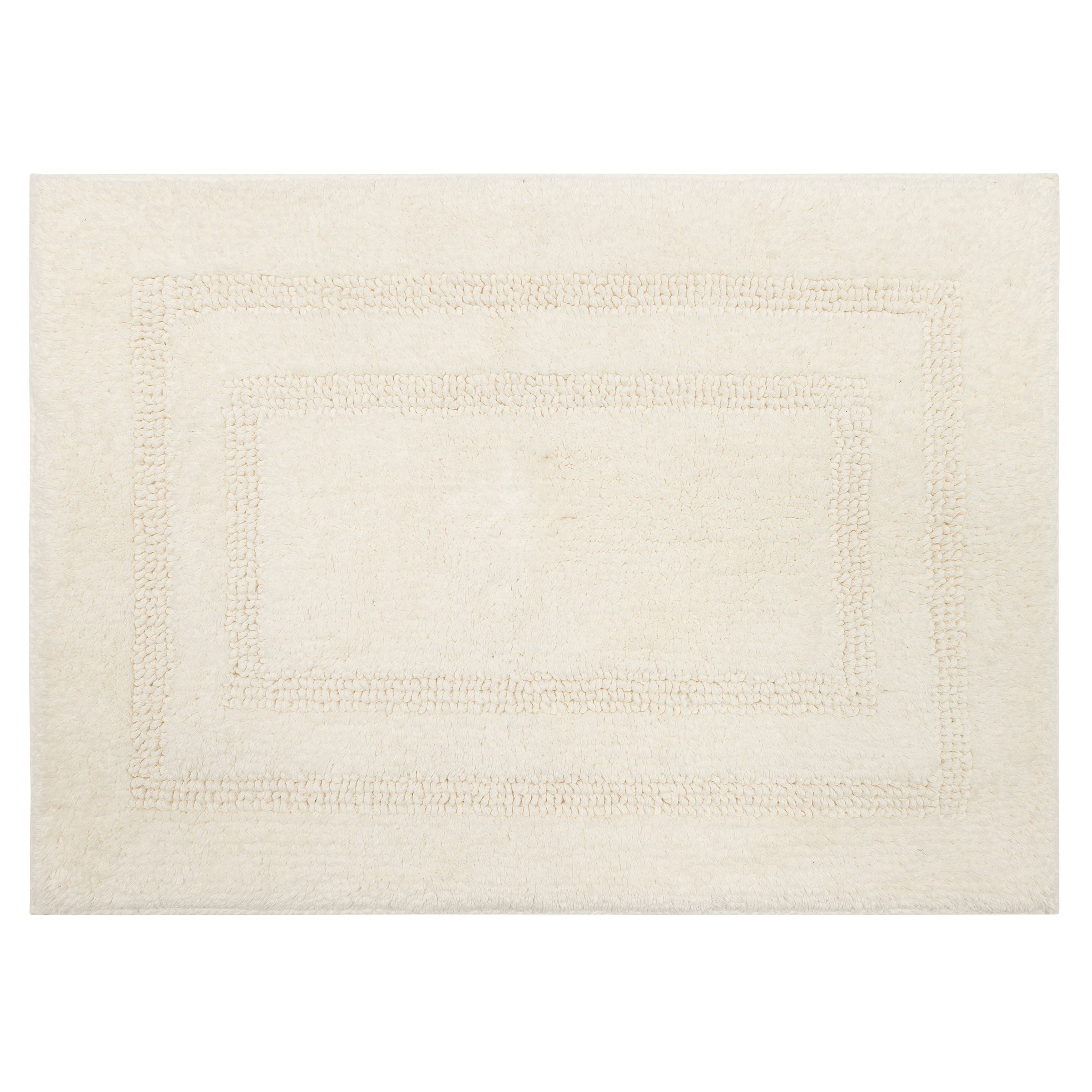 Reversible Natural Cotton Bath Mat 1' 9" x 2' 10"