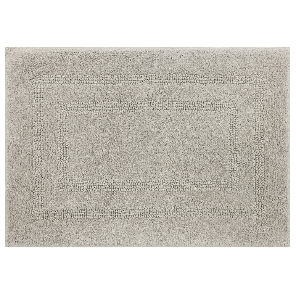 Eternal Comfort Silver Cotton Reversible Bath Mat, 2' 3" x 3' 9"