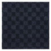 Mohawk Home Crochet Carpet Tile 24" X 24" Stain/Fade Resistant Peel & Stick Customizable Indoor/Outdoor 15 Piece Carpet Tile, Ocean Blue