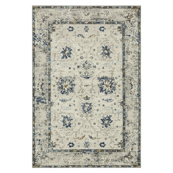 Mohawk Home Demeter Indoor Woven Area Rug, Grey/Dark Blue, 6' x 9'