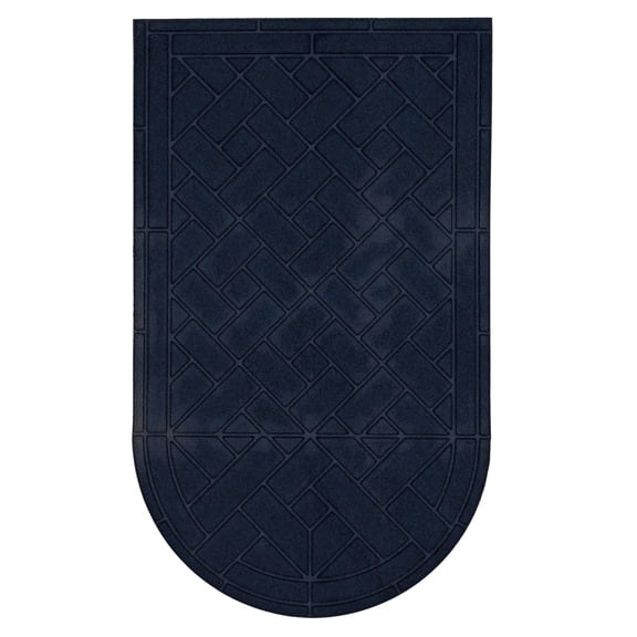 Mohawk Home Diagonal Pavers Arched Low Pile All Weather Indoor/Outdoor Doormat, Blue, 3' x 5'