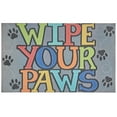 thumbnail image 1 of Mohawk Home Doorscapes Mat Paw Stitch Grey Mat Scatter, 1'6"x2'6", Teal & Grey, 1 of 3