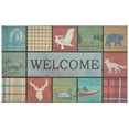 thumbnail image 1 of Mohawk Home Doorscapes Mat Welcome Lodge Tiles Mat Scatter, 1'6"x2'6", Grey & Orange, 1 of 3