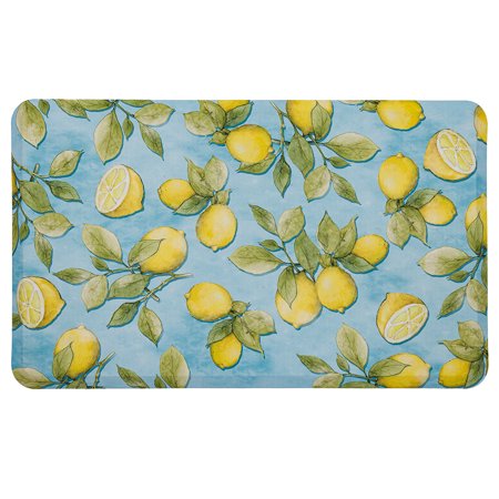Mohawk Home Dri-Pro Cushion Kitchen Mat, Lemons All Over Slice, Multi, 1' 6" X 2' 6"