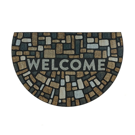 Mohawk Home Drifted Nature Rocks Outdoor Polyester Door Mat, Multi, 1'11" X 2'11"