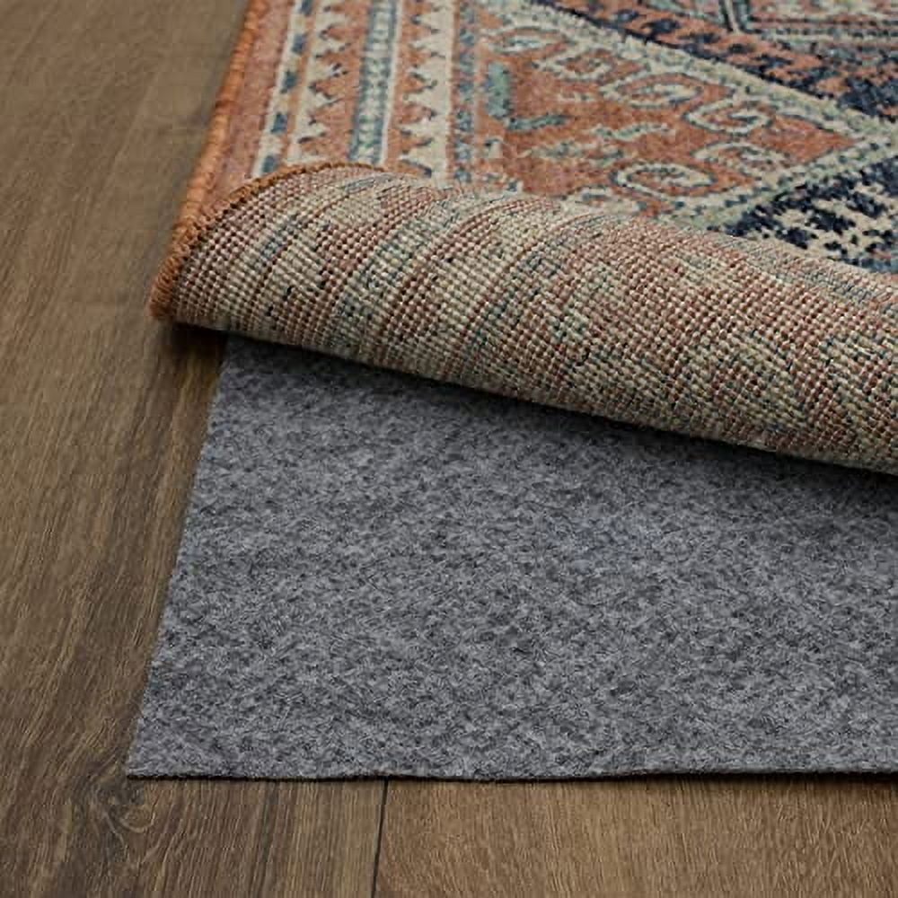 Versatile Felt and Rubber Thin Lock Rug Pad, 4x6 ft