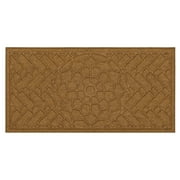 Mohawk Home Entry Recycled Rubber Non-Slip Indoor Outdoor Stoney Medallion Tan Oversize Doormat, 2' X 4'