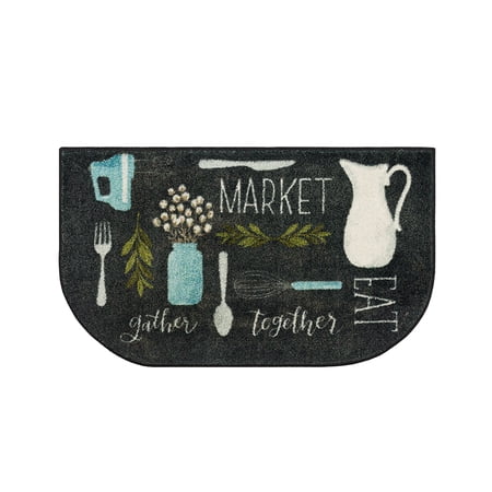 Mohawk Home Farmhouse Kitchen Mat, Black, 1' 6" X 2' 6"