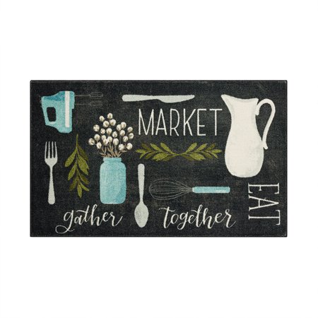 Mohawk Home Farmhouse Kitchen Mat, Black, 2' 6" X 4' 2"