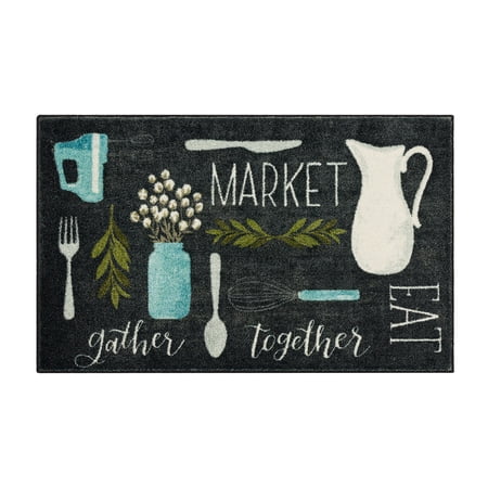 Mohawk Home Farmhouse Kitchen Mat, Black, 2' X 3' 4"