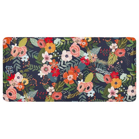 Mohawk Home Floral Blue Kitchen Mat, 4' x 2'