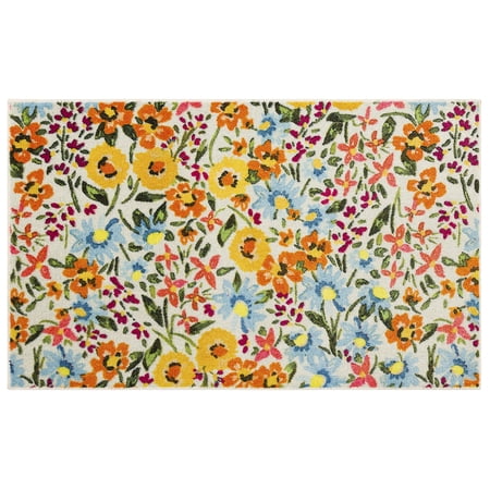Mohawk Home Floral Modern Area Rug, Orange/Yellow/Blue , 2' 6" x 4' 2"