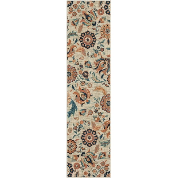Mohawk Home Floweret Woven Polyester Indooor Area Rug, Multi, 2' x 8'