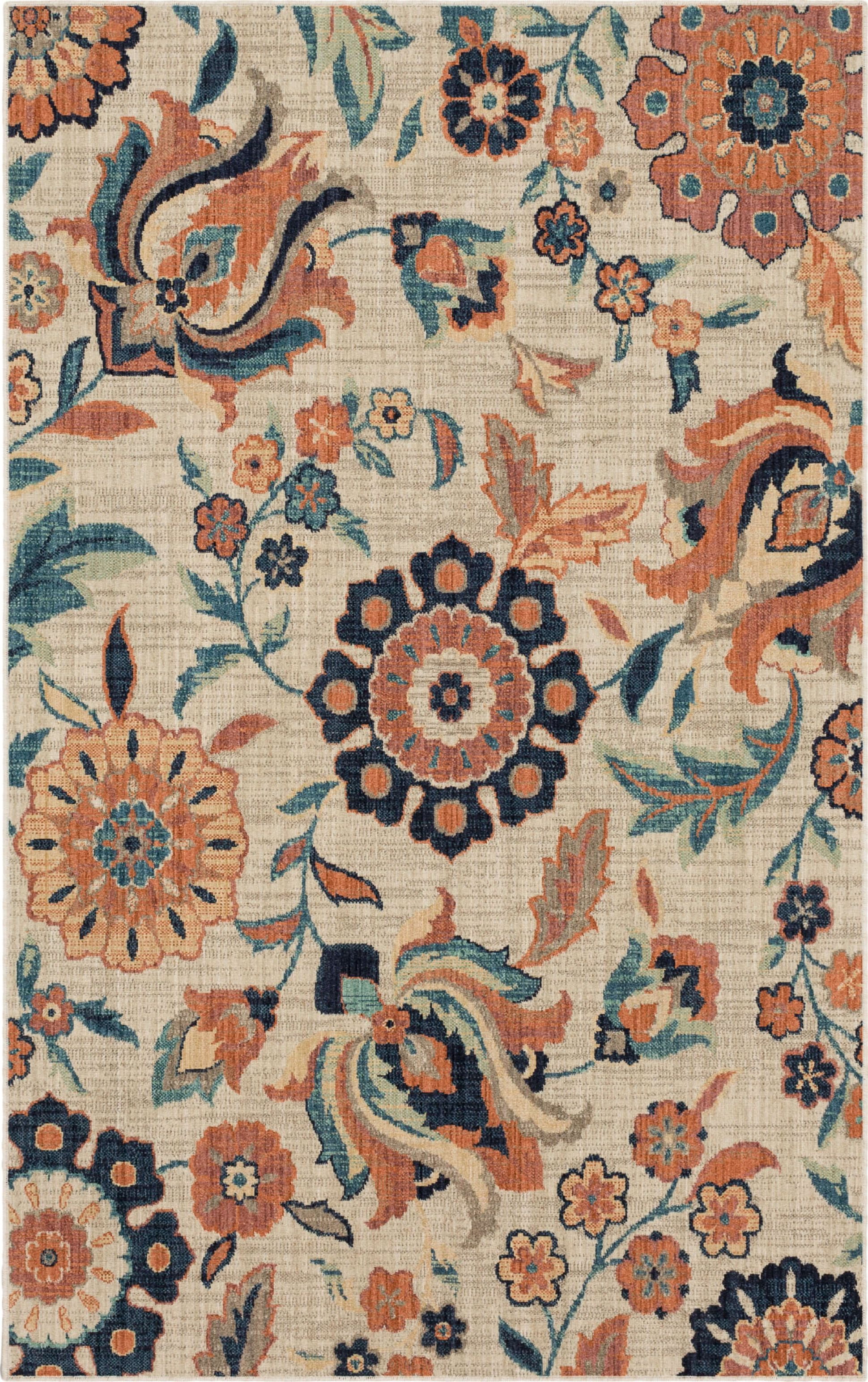 Mohawk Home Floweret Woven Polyester Indooor Area Rug, Multi, 9' x 12'