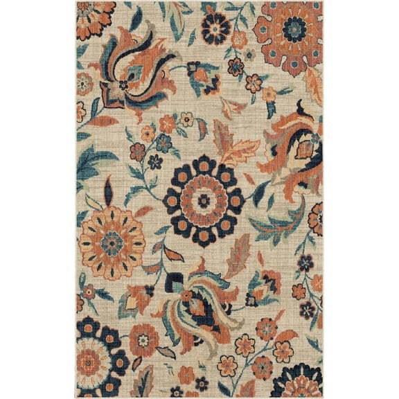 Mohawk Home Floweret Woven Polyester Indooor Area Rug, Multi, 9' x 12'