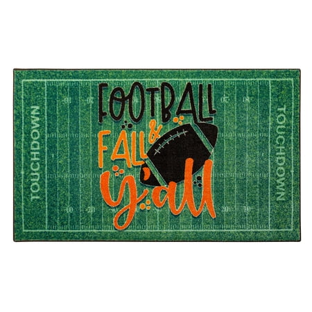 Mohawk Home Football & Fall Yall, Area Rug, Green, 2' 6" X 4' 2"