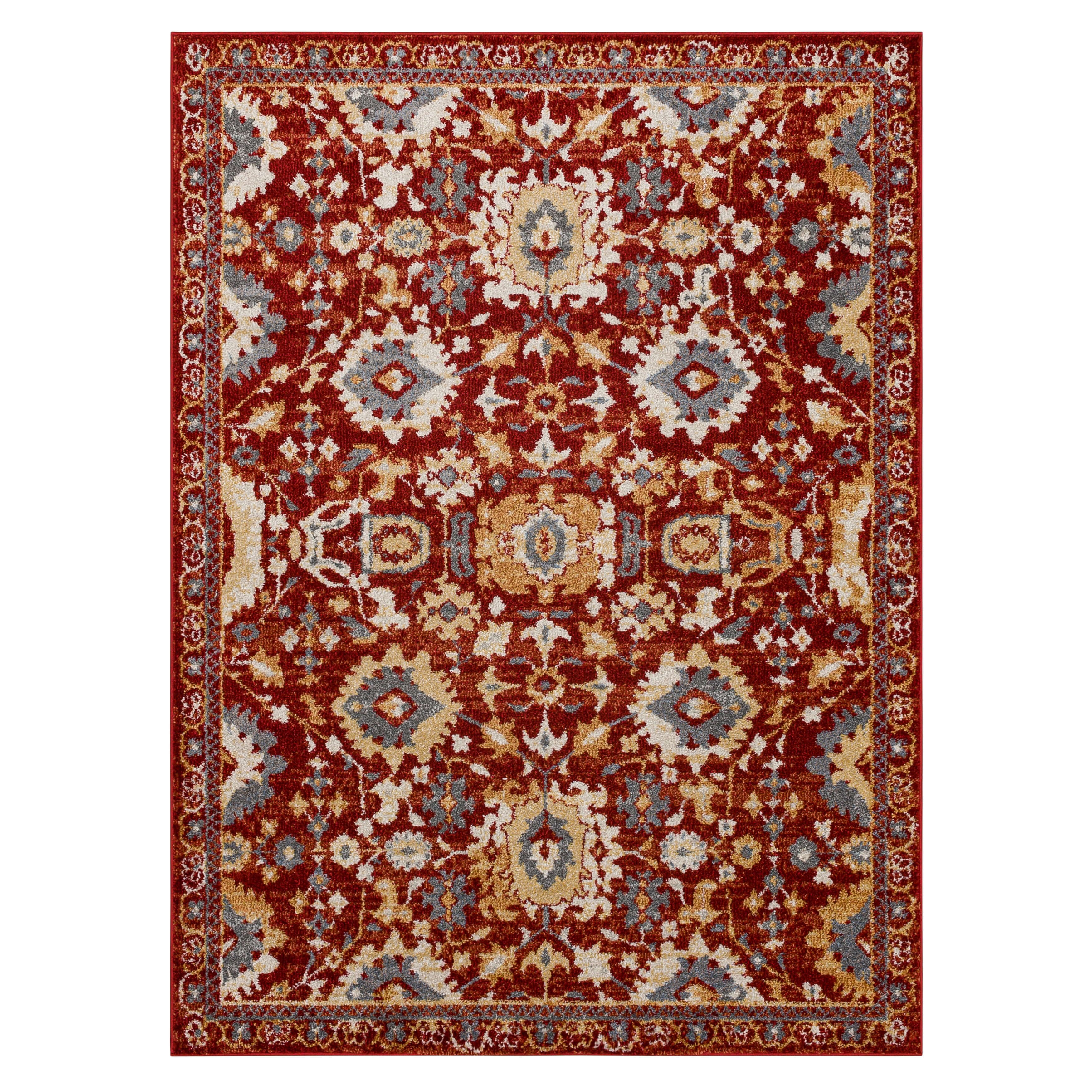 Mohawk Home Foster Indoor Ornamental Area Rug, Red, 5' 3" x 8'