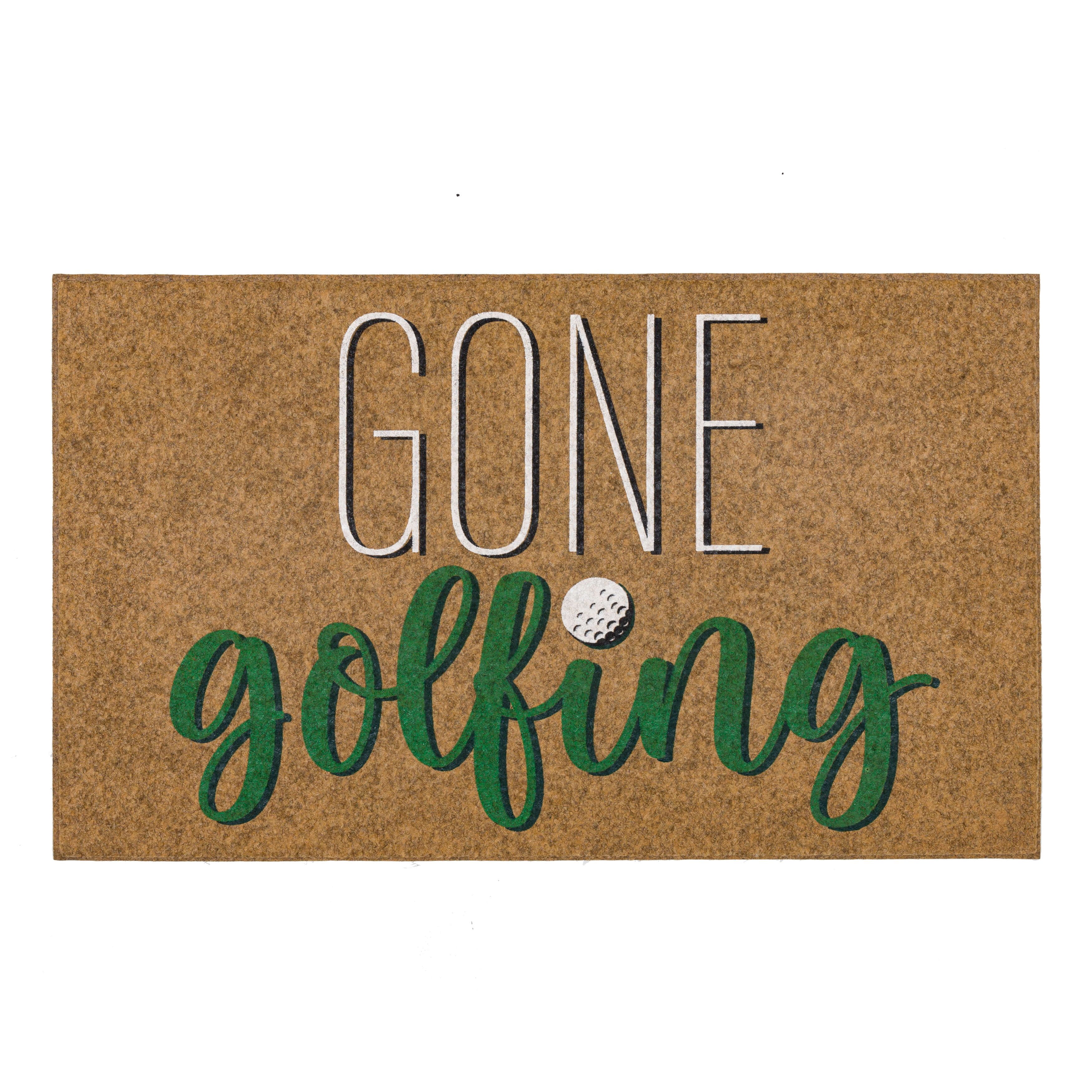 Mohawk Home Gone Golfing All Weather Low Pile Moisture Absorbant Doormat, Tan, 18" x 30"