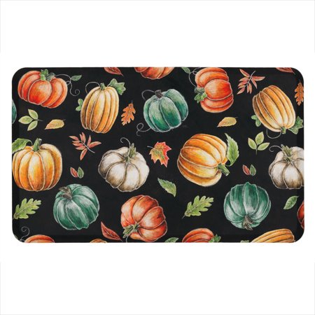 Mohawk Home Harvest Chalk Pumpkin Dri-Pro Deluxe Cushion Mat, Multi, 1' 8" x 3' 6"