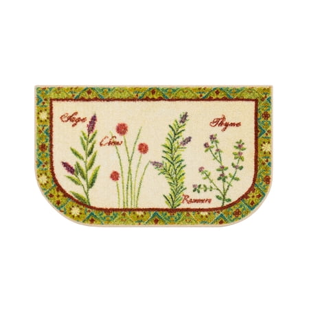 Mohawk Home Herb Garden Kitchen Rug, Beige 1' 6" X 2' 6"