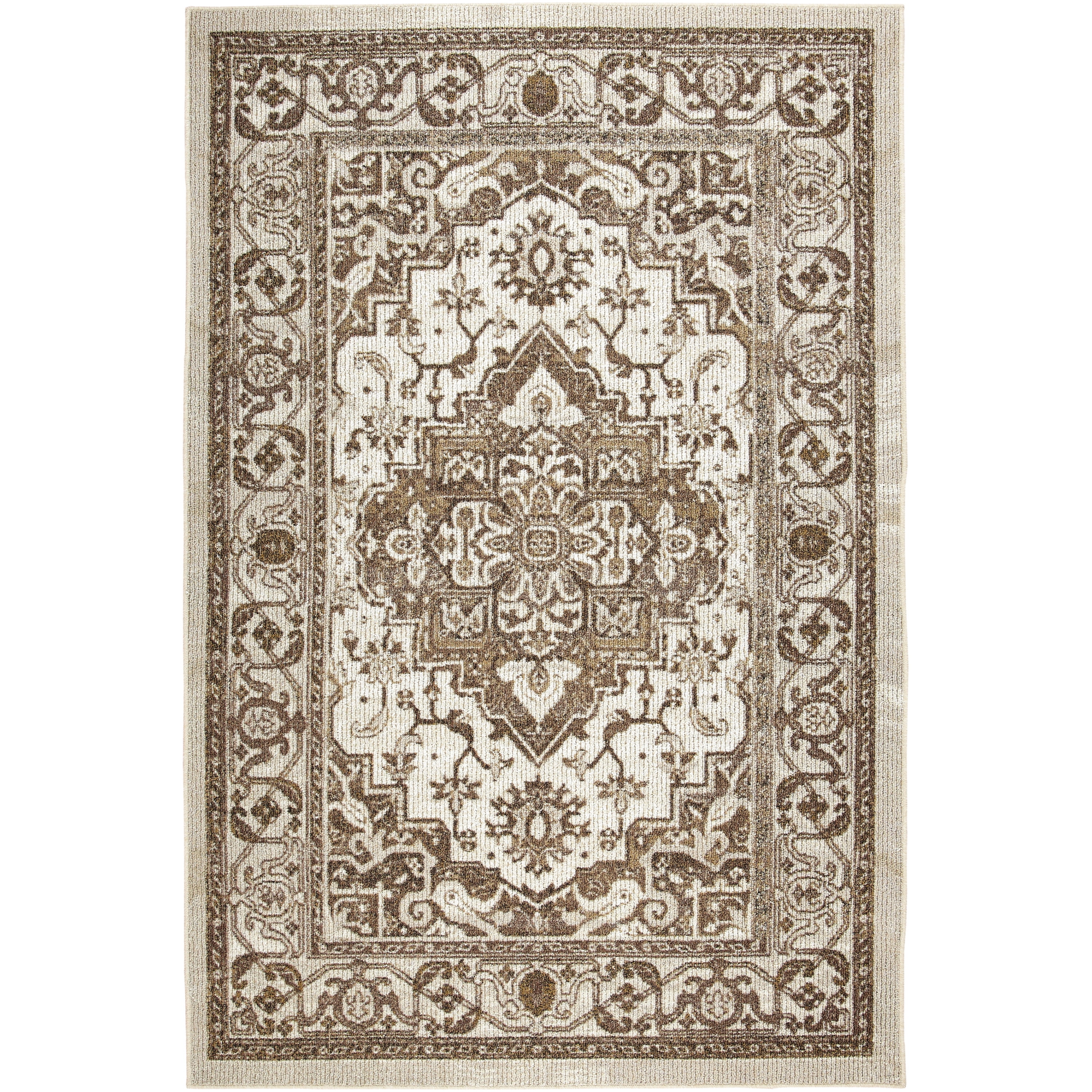 Mohawk Home Heritage Kizzy Tan Printed Area Rug, 7'6"x10', Tan
