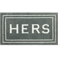 thumbnail image 1 of Mohawk Home Hers Knitted Plush Pile Washable Polyester Non-Slip Bath Mat, Pewter, 2' x 3'4", 1 of 6