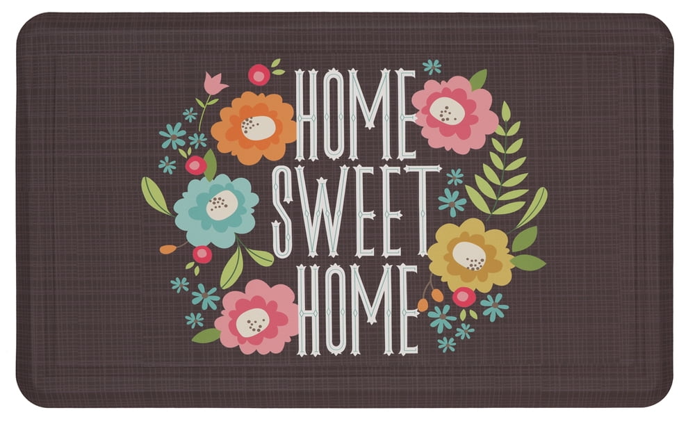 Home Sweet Home Multicolor Floral Comfort Mat