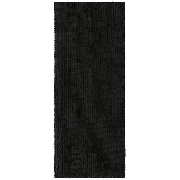 Mohawk Home Homespun Plush Fade/Stain Resistant Non-Slip Machine Washable Bath Rug, Charcoal, 2' x 5'