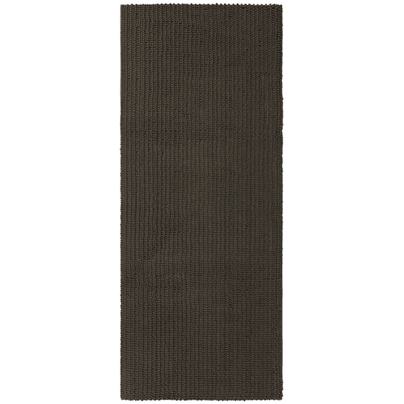 Mohawk Home Homespun Plush Fade/Stain Resistant Non-Slip Machine Washable Bath Rug, Cool Grey, 2' x 5'