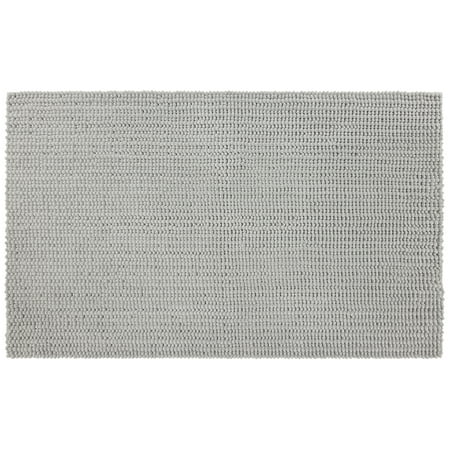 Mohawk Home Homespun Plush Fade/Stain Resistant Non-Slip Machine Washable Bath Rug, Silver, 2' 3" x 3' 9"
