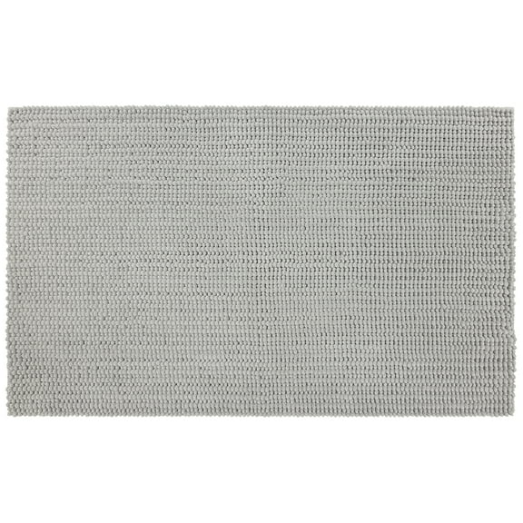 Mohawk Home Homespun Plush Fade/Stain Resistant Non-Slip Machine Washable Bath Rug, Silver, 2' 3" x 3' 9"