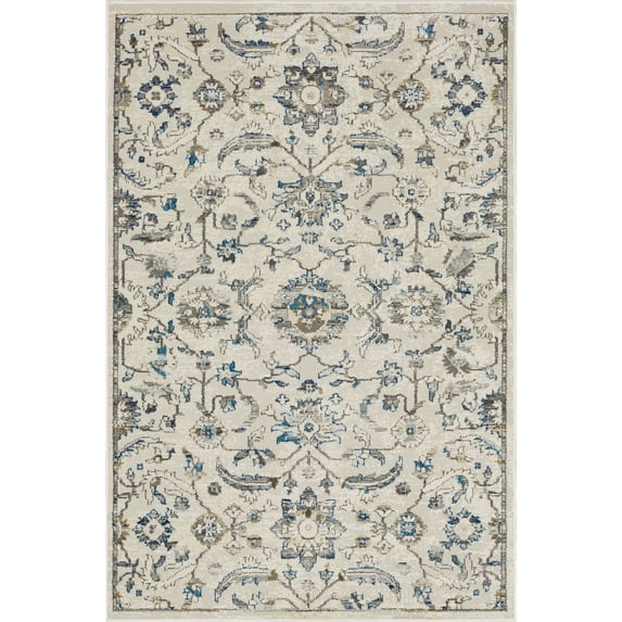 Mohawk Home Howlett Washable Low Pile Stain and Fade Resistant Indoor Area Rug, Blue, 6' X 9'