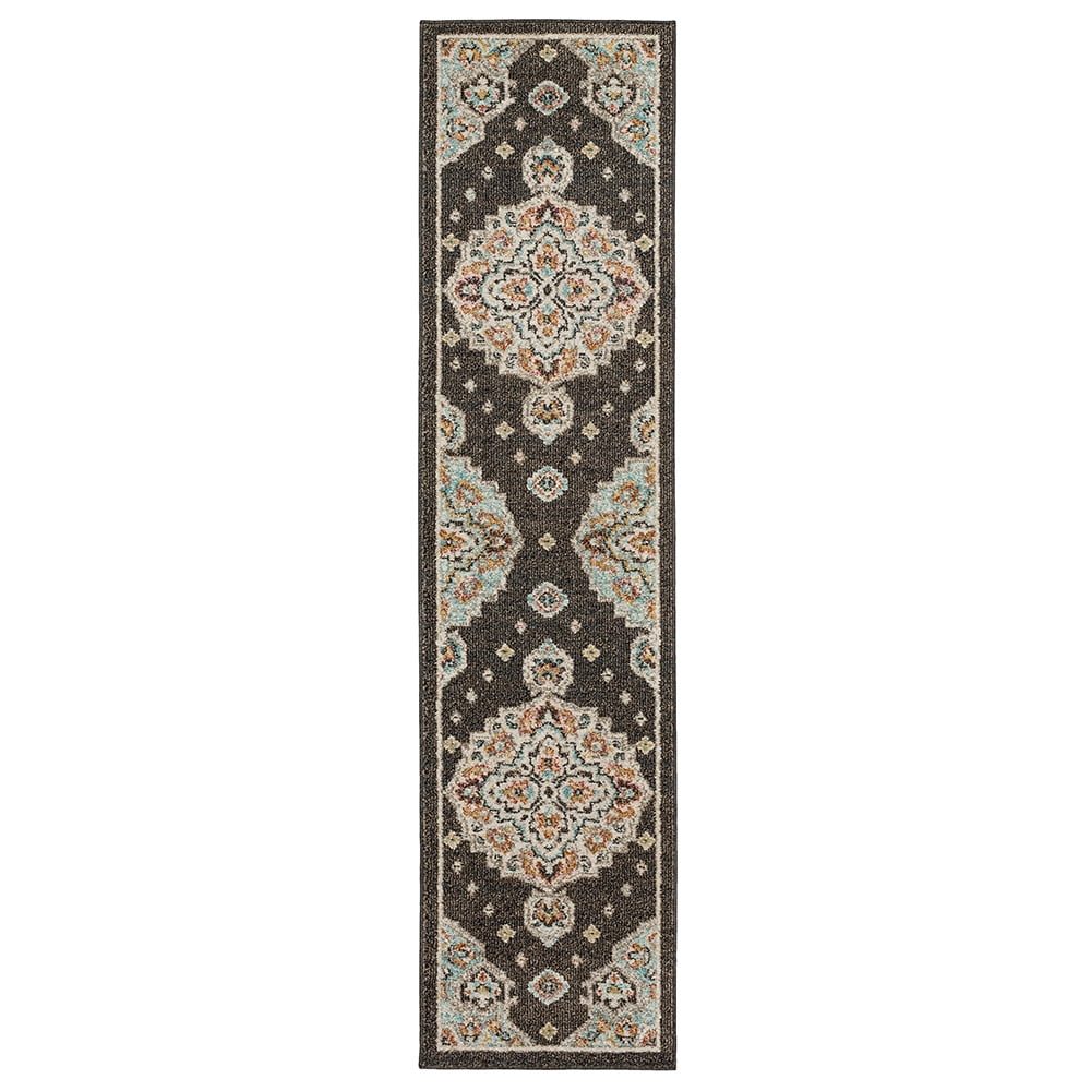 Mohawk Home Huffman Indoor Ornamental Area Rug, Black, 1'11" x 3'