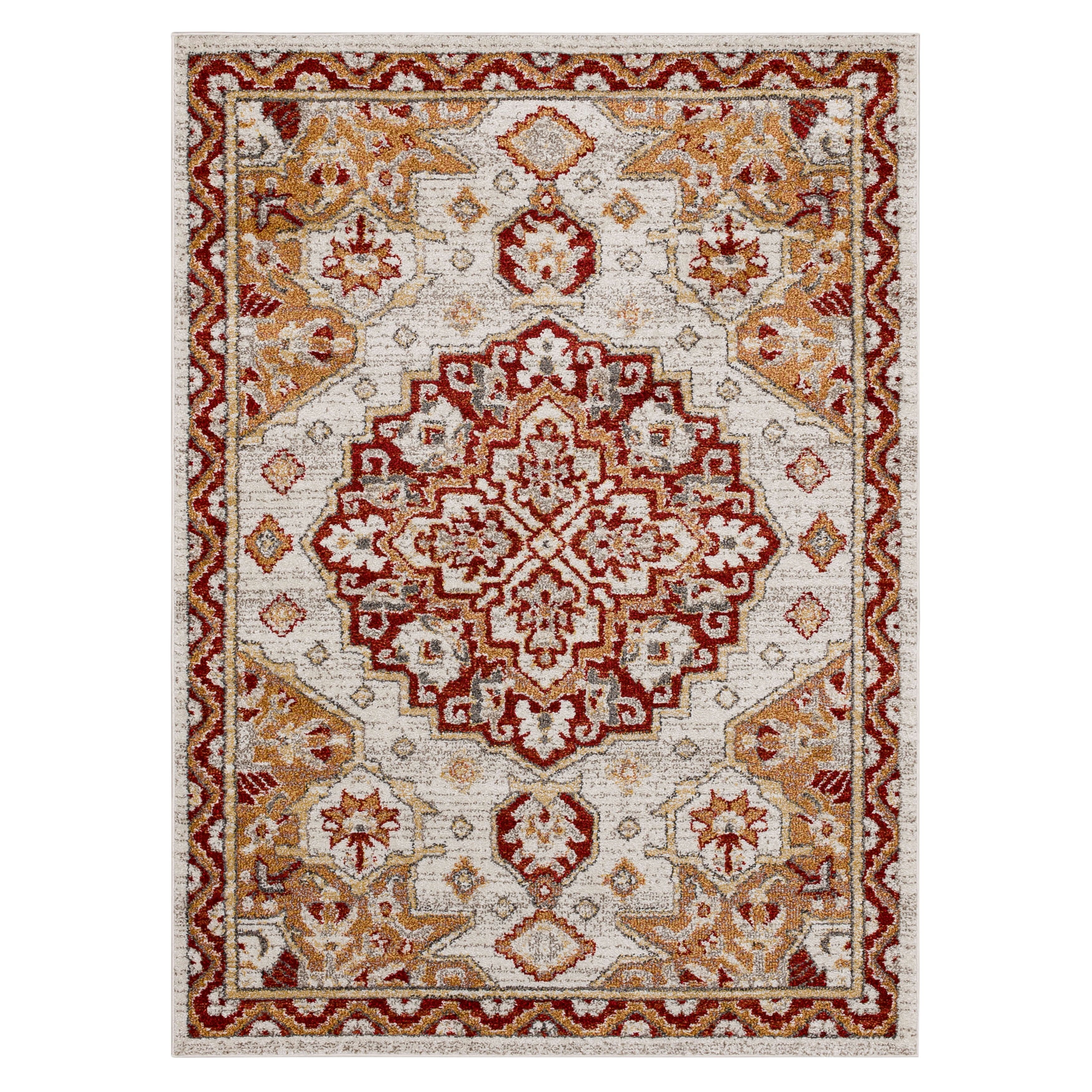 Mohawk Home Huffman Indoor Ornamental Area Rug, Gold, 5' 3" x 8'